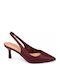 Spitze Zehen Burgundische Pumps mit Mittlerem Absatz