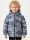 Kids Casual Short Hooded Jacket Blue Navy