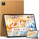Doogee T30 Max 4G 12.4 Zoll Tablet (8GB/512GB) Klassisch Khaki