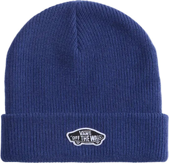 Unisex Cuff Beanie Strickmütze in Blau