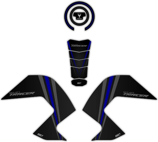 Gpk Set Protecții 3D Rezervor Yamaha Tracer 700 2016-2019 Albastru 61gp92