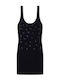 Sommer Mini Abend Damenkleid Schwarz