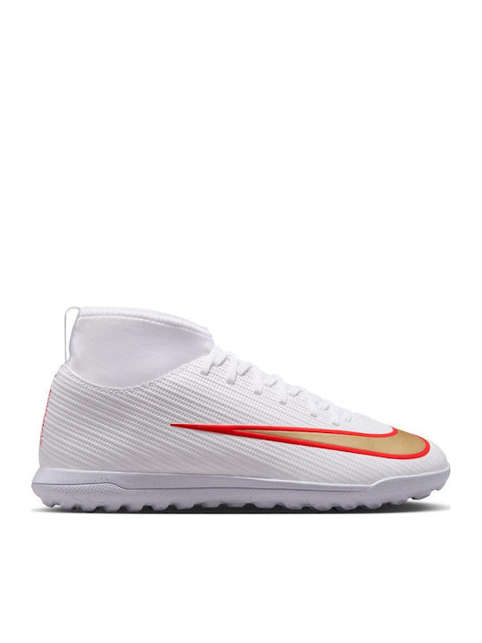 Mercurial Superfly 11 Club TF Детски футболни обувки с Гумена Подметка Бели