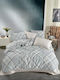 Mc Decor Set Cuvertură Pat Single Gri 160x240cm 2 Bucăți