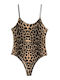 Women's Bodysuits Elastic Straps Animal Print Leopard Gk-66928