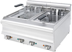Visvardis Ηλεκτρική Φριτέζα Διπλή 15kW 75x70x32cm Catrine Visvardis Ηλεκτρική Φριτέζα Διπλή 15kW 75x70x32cm Catrine