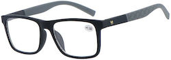 Cammello Reading Glasses +4.00 Black and Gray