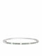 Ios Women's Silver Handcuff Bracelet with Zircon 18cm