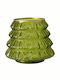 Boltze Suport De Lumânări Din Sticlă Verde 13x11.5x11.5cm