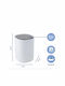 Wenko Inox Bathroom Bin 1.5lt White