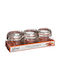 Secret de Gourmet Set 3 Stück Allgemeine Verwendung Glas Transparent mit Deckel 350ml