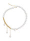 Callajewels Stahl Halskette mit Perlen