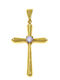 Drandakis Woman Cross From Gold Plated Silver Without Chain
