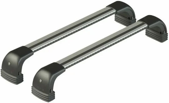 Nordrive Bare De Acoperiș Din Aluminiu Silenzio CX Pentru Fiat 500L 2013-2017 Set Cu Picioare Argintii
