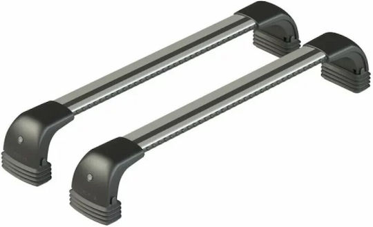 Nordrive Bare de Acoperiș din Aluminiu Silenzio CX pentru Nissan X-Trail 2001-2014 Set cu Picioare Argintii