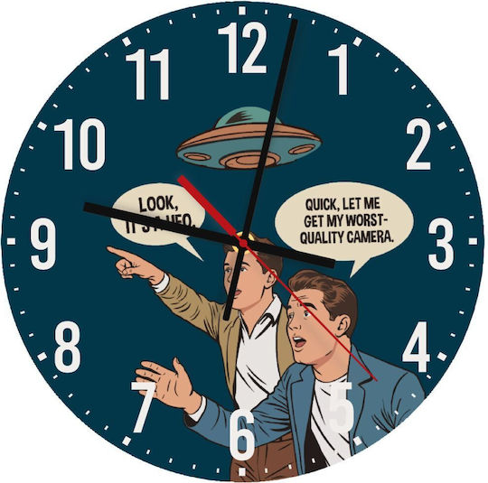 Koupakoupa Look It's A UFO Silent Wooden Wall Clock KP 35071