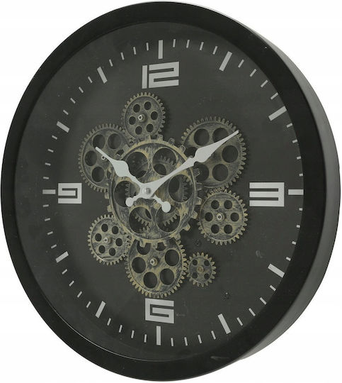 Boltze Metallische Wanduhr Schwarz Ø38cm Boltze Metallische Wanduhr Schwarz Ø38cm