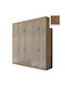 Dulap Cinci Uși Cu Loft Nucă 252x60x233cm
