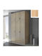Dulap Ușă Triplă Cu Loft Culoare Miere 152x60x233cm