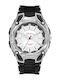 Herrenuhr 40mm Batterie mit Schwarz Gummi Armband