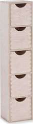 Zeller Wooden Desktop Drawer 5 Compartments 13x12x60cm Beige