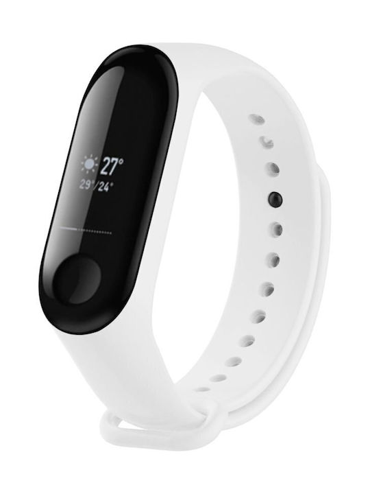 Fixed Fixed Silicone Strap Xiaomi Mi Band 3/4 White