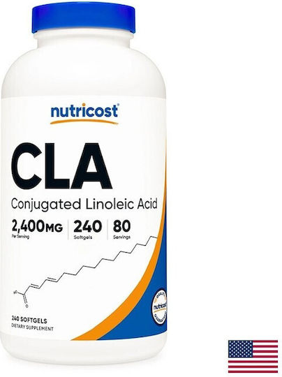 Nutricost С CLA 800mg и Вкус CLA / Conjugated Linoleic Acid 3gr 3 Капсули