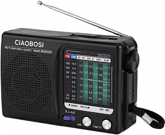 Avizar Kompakte Batteriebetriebene Analoge Am Fm Tragbare Radio Teleskopantenne Schwarze