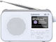 Lenco Radio Portabil DAB+ FM Bluetooth Ecran TFT 2.4" Model Compact Pdr-036 Alb Gri