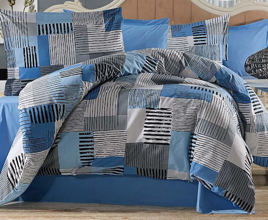 MayHome Σετ Κουβερλί Μονό Βαμβακερό Γεωμετρικό 160x240cm