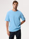 Interte Herrenblusen Kurzarm T-Shirts Blau