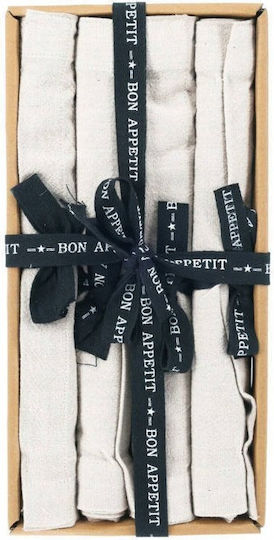 Home&Styling Collection Fabric Grey Placemats 48x33cm 4 Pieces