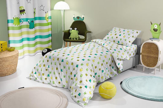 Saint Clair Saint Clair Kinderbettbezüge Set Monstera Lime 165x225cm