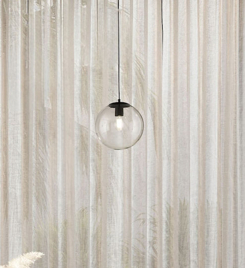 Ondaluce Adjustable Hanging Ceiling Light Transparent with E27 Socket 25x25cm