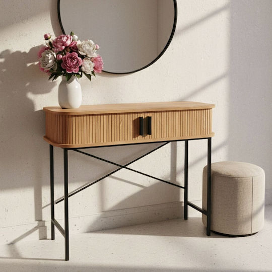 Console Table from Wood & Metal Pink W100xD35xH80.5cm Console Table from Wood & Metal Pink W100xD35xH80.5cm
