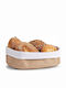 Zeller Zeller Stoff Brotkorb Braun 26x18cm
