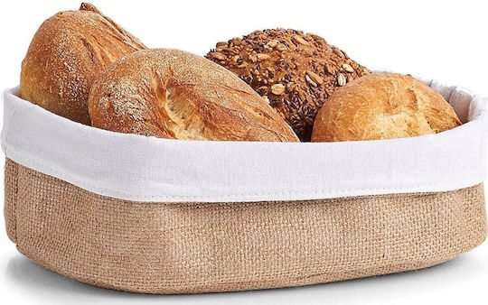 Zeller Zeller Stoff Brotkorb Braun 26x18cm