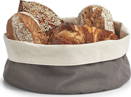 Zeller Stoff Brotkorb Beiges 25x25x13cm
