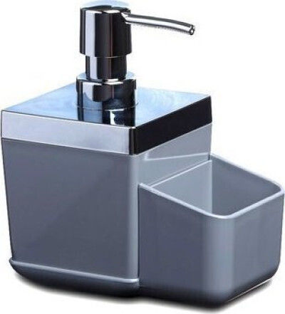 Primanova Dispenser Κουζίνας Πλαστικό με Θήκη για Σφουγγάρι Γκρι 440ml