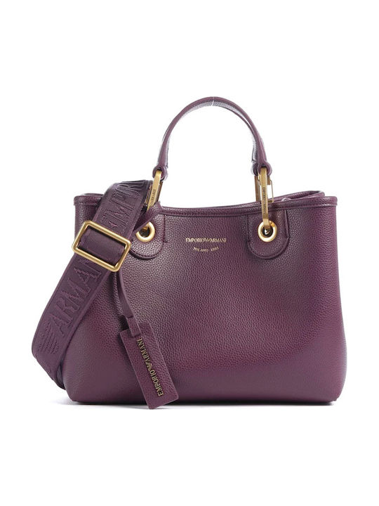 Damen-Shopper Aubergine / Foliage