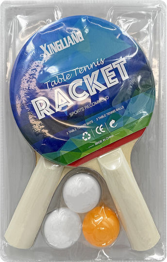 Tischtennisschläger + 3 Ping Pong Bälle 25x17cm ToyMarkt 912241