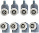 Shower Cabin Wheels 22mm Bearings – Set of 8 Pcs Upper & Lower