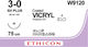 Ethicon Vicryl 3/0 Chirurgische Nahtmaterialien Auflösbar Länge 75cm mit Nadel 26mm
