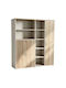 Pakketo Büroaufbewahrungsschubladen und -schränke Beige 160x40x200cm