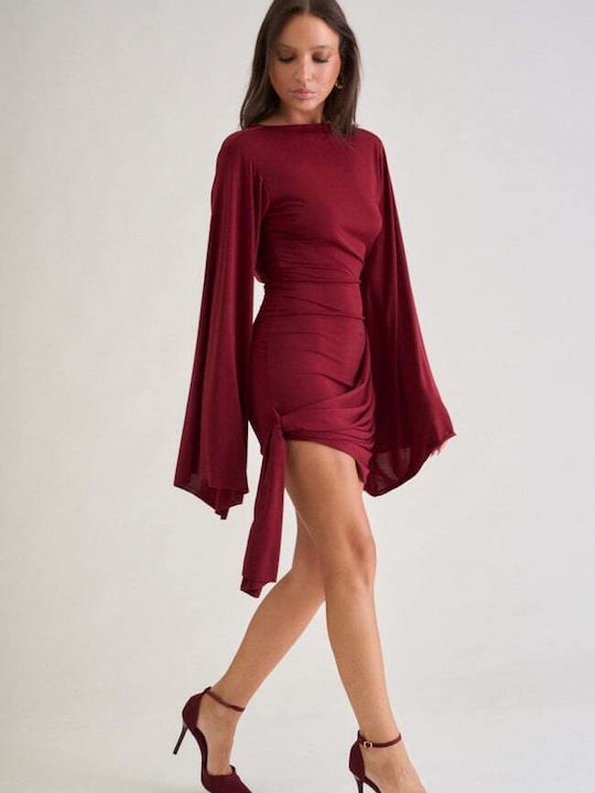Decoro Mini Burgundy Dress