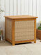 vidaXL Outdoor Storage Box Rattan 185lt Beige