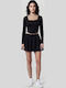 Women's High Waist Black Skorts
