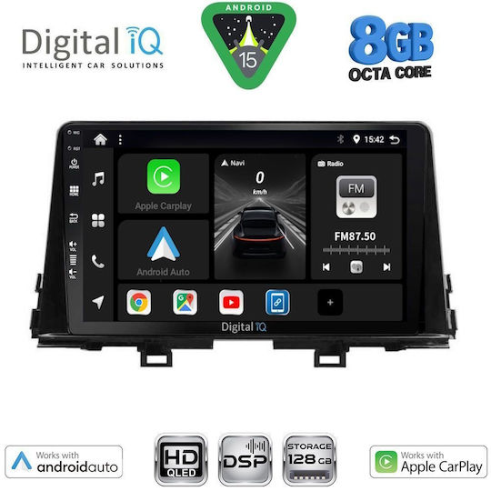 Digital IQ Car Audio System for Kia Picanto 2021-2026 Bluetooth USB WiFi GPS Apple CarPlay Android Auto with 9" Touch Screen
