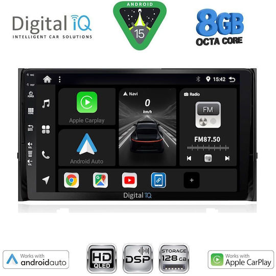 Digital IQ Автомобилна Аудио Система За Skoda Karoq / Kodiaq 2016-2024 С Clima (Bluetooth/USB/WiFi/GPS/Apple CarPlay/Android Auto) С Touch Screen 10"