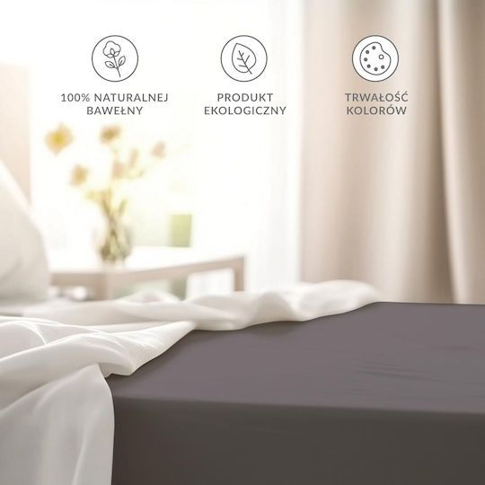 Darymex Double Bed Sheet With Rubber Hugger 160x220cm Grey